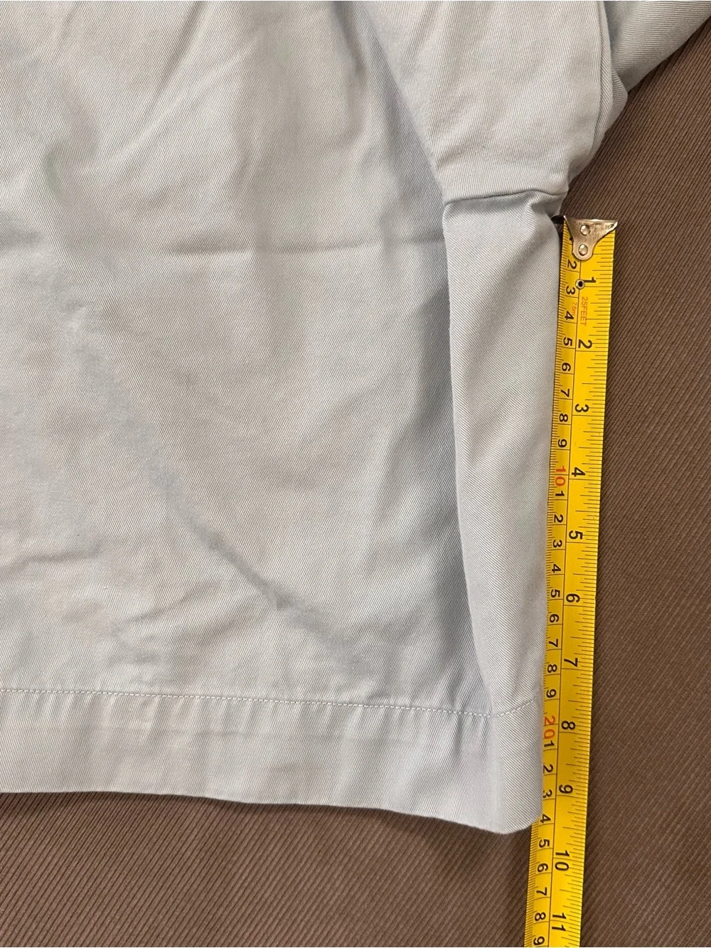 POLO Ralph Lauren Classic Fit Chino Shorts Sky Blue Cotton Solid Flat Front 40